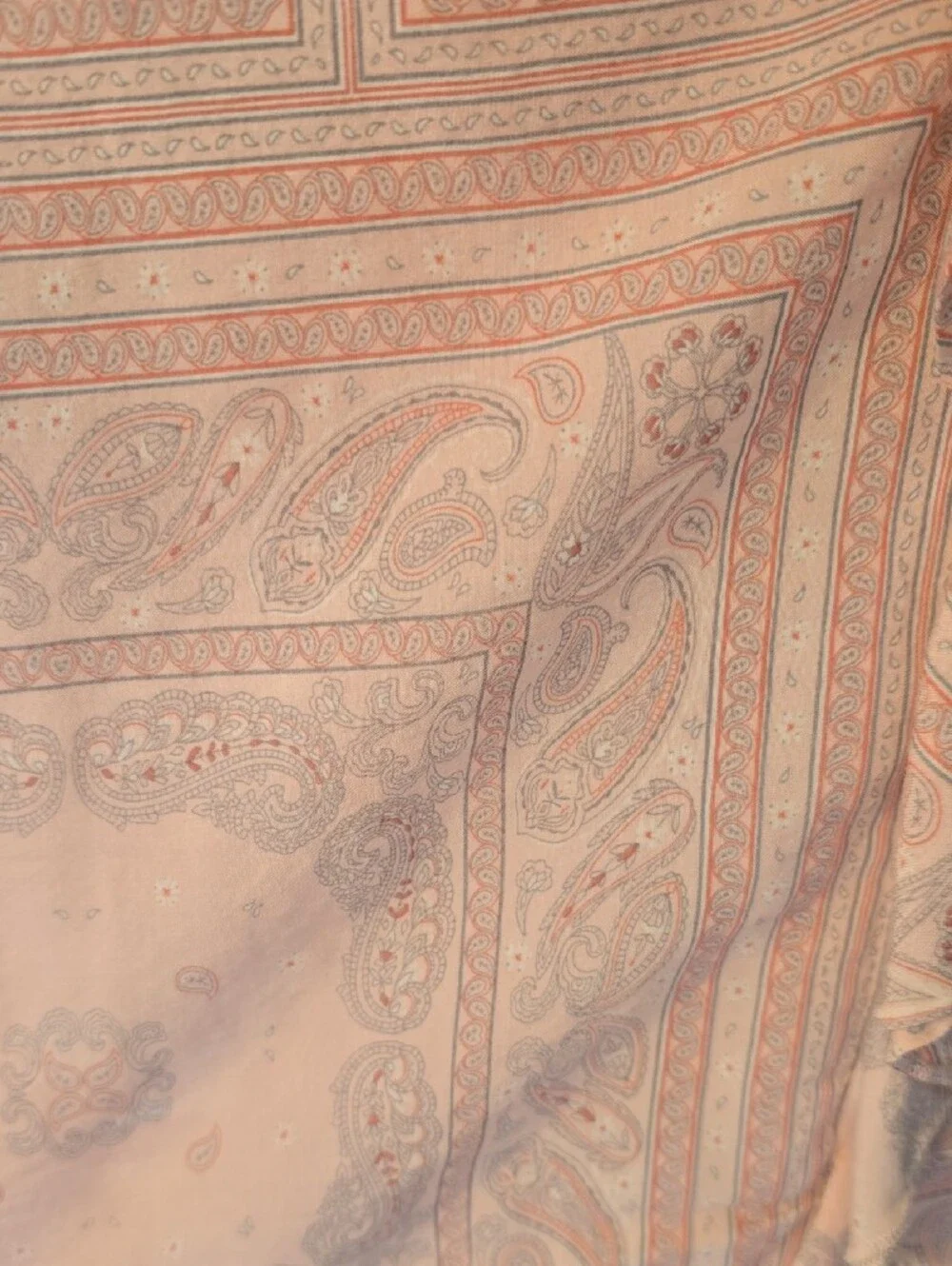 Universal Thread Pink Paisley Ruffle Front Blouse - Picture 4 of 8